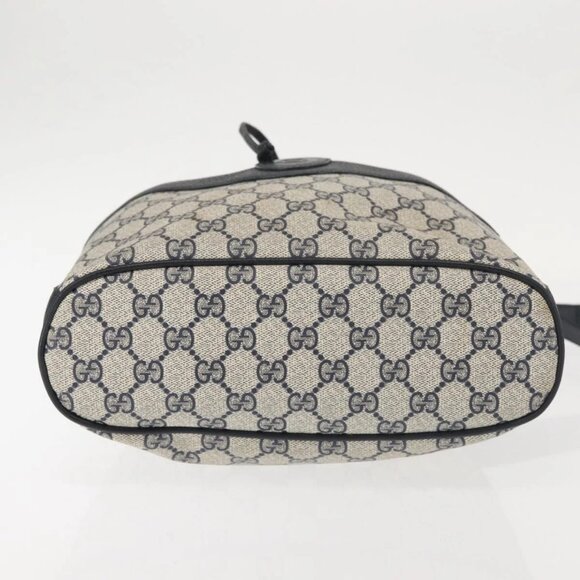 GUCCI GG Supreme Shoulder Bag PVC Navy Gold 001 084 0853 Auth 142551 - Picture 6 of 16